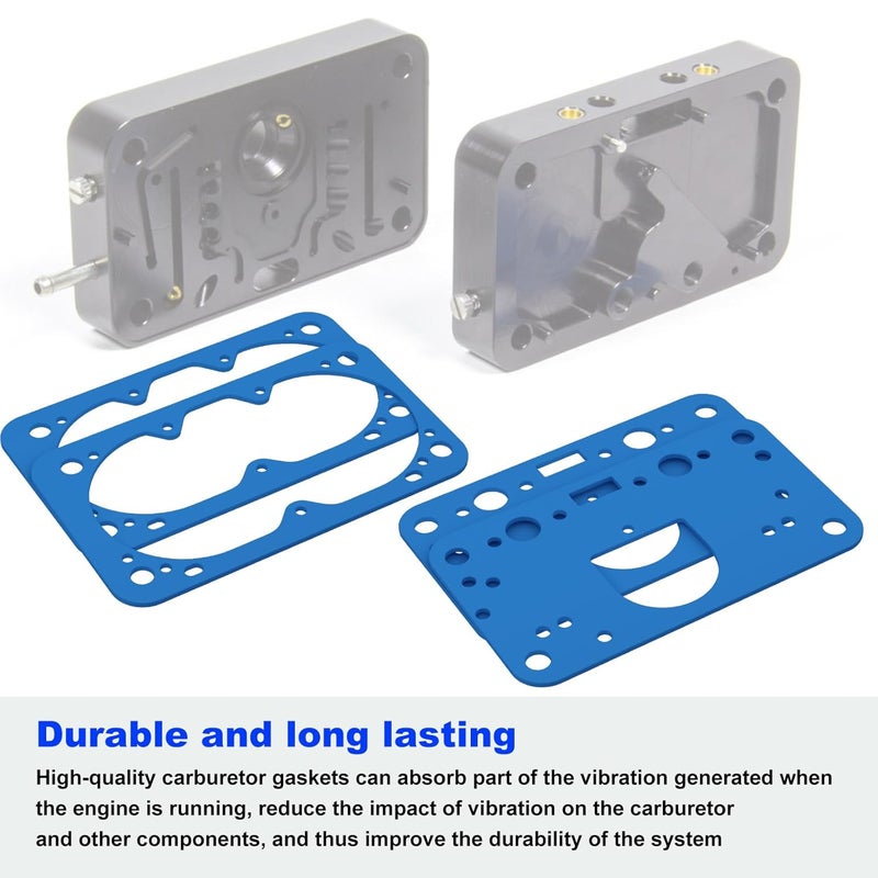 HomeInn 8-2000QFT Carburetor Rebuild Gasket Kit-Fuel Bowl Gasket Kit Replacement Fits for Holley, Street Avenger, QFT, Proform, FST, and HP Carburetor Jet Kit Series 8-2000 M2300 4150 - Image 3